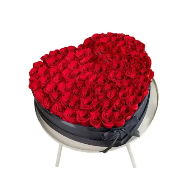 Big Heart Red Roses Box