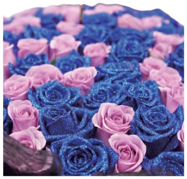 101 Blue Purple Mixed Roses