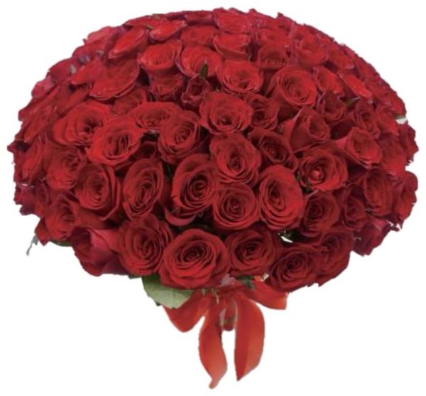 101 Red Roses With Vase - Image 4
