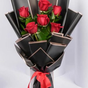 6 Premium Red Rose Bouquet