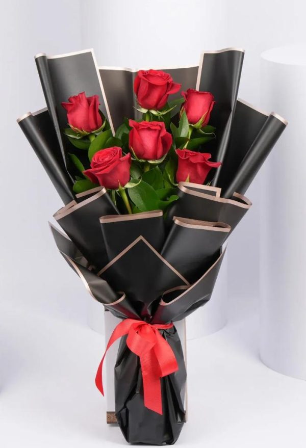 6 Premium Red Rose Bouquet
