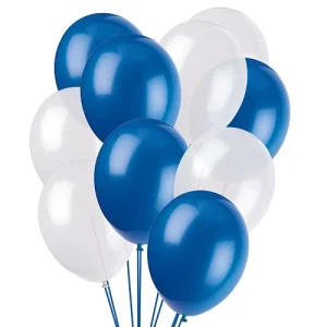 Blue and White Balloons